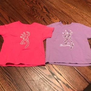 Toddler girl Browning tees.